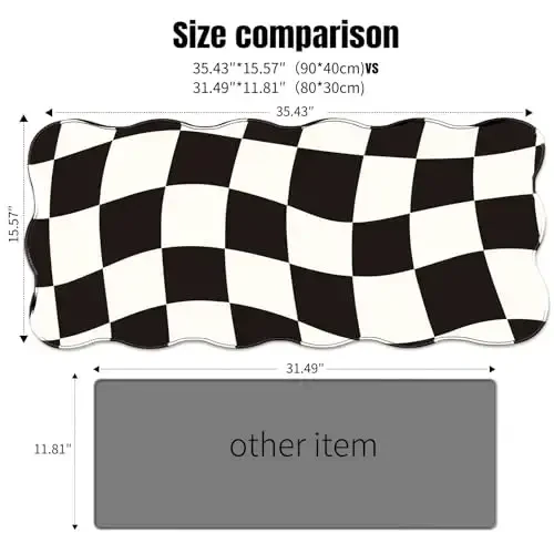 Galdas Gaming Mouse Pad XXL XL Large Long Extended Big Mousepad Non-Slip Rubber Keyboard Mouse Pad with Stitched Edges for Laptop Home Office (35.43x15.75x0.08 Inch) - 4