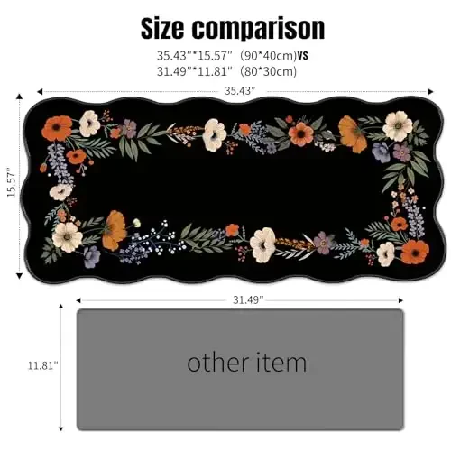 Galdas Gaming Mouse Pad XXL XL Large Long Extended Big Mousepad Non-Slip Rubber Keyboard Mouse Pad with Stitched Edges for Laptop Home Office (35.43x15.75x0.08 Inch) - 4