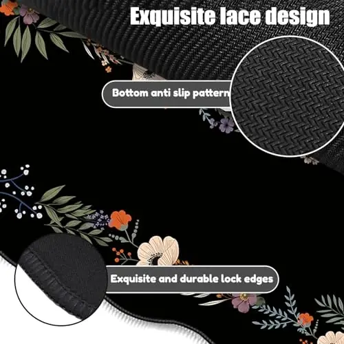 Galdas Gaming Mouse Pad XXL XL Large Long Extended Big Mousepad Non-Slip Rubber Keyboard Mouse Pad with Stitched Edges for Laptop Home Office (35.43x15.75x0.08 Inch) - 3