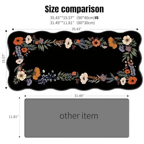 Galdas Gaming Mouse Pad XXL XL Large Long Extended Big Mousepad Non-Slip Rubber Keyboard Mouse Pad with Stitched Edges for Laptop Home Office (35.43x15.75x0.08 Inch) - 4