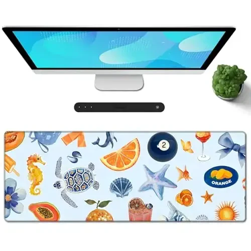 Galdas Gaming Mouse Pad XXL XL Katta Uzun Katta Sürilmaydigan Rezina Klaviatura Uy Ofisi uchun tikilgan qirralari bo'lgan sichqoncha (31,5x11,8x0,08 dyuym) -Shell 2025 