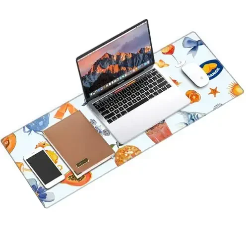 Galdas Gaming Mouse Pad XXL XL Katta Uzun Katta Sürilmaydigan Rezina Klaviatura Uy Ofisi uchun tikilgan qirralari bo'lgan sichqoncha (31,5x11,8x0,08 dyuym) -Shell 2025 - 3