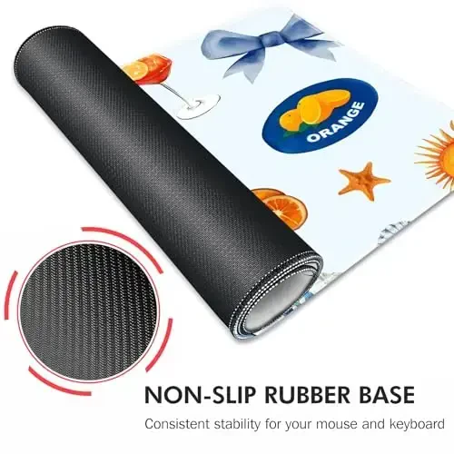 Galdas Gaming Mouse Pad XXL XL Katta Uzun Katta Sürilmaydigan Rezina Klaviatura Uy Ofisi uchun tikilgan qirralari bo'lgan sichqoncha (31,5x11,8x0,08 dyuym) -Shell 2025 - 5