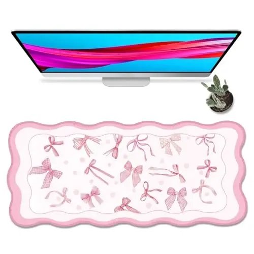 Galdas Gaming Mouse Pad XXL XL Katta Uzun Keng Mousepad Sirpanmaydigan Kauchuk Klaviatura Mouse Pad Tiktirilgan Qirralari bilan Noutbuk Uy Ofisi uchun (35.48x15.75x0.08 Dyum) - GALDAS