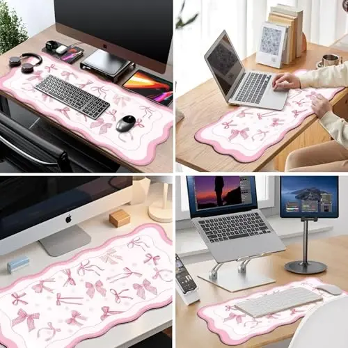 Galdas Gaming Mouse Pad XXL XL Katta Uzun Keng Mousepad Sirpanmaydigan Kauchuk Klaviatura Mouse Pad Tiktirilgan Qirralari bilan Noutbuk Uy Ofisi uchun (35.48x15.75x0.08 Dyum) - 7