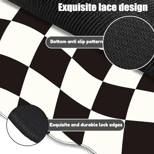 Galdas Gaming Mouse Pad XXL XL Katta Uzun Keng Mousepad Sirpanmaydigan Rezina Klaviatura Mouse Pad Tikilgan Chetlari bilan Noutbuk Uy Ofisi uchun (35.43x15.75x0.08 Dyum) - 3