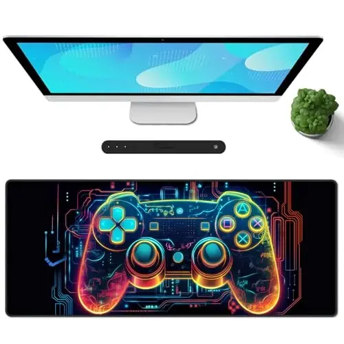 Galdas Gaming Mouse Pad XXL XL Katta Uzun Keng Mousepad Sirpanmaydigan Rezina Klaviatura Mouse Pad Tikilgan Qirralari bilan Noutbuk Uy Ofisi uchun (31.5x11.8x0.08 dyuym) ... (Tutqich) 