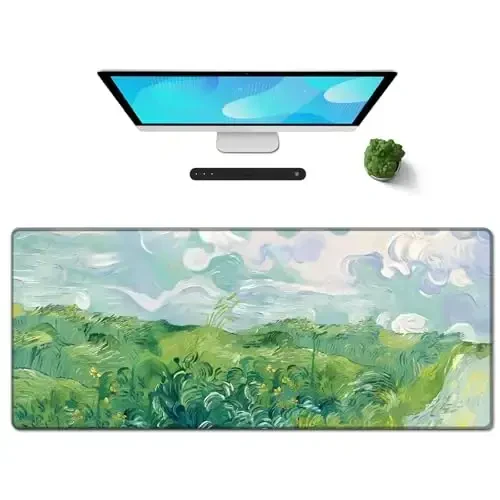 Galdas Gaming Mouse Pad XXL XL Katta Uzun Keng Mousepad Sirpanmaydigan Rezina Klaviatura Mouse Pad Tikilgan Qirralari bilan Noutbuk Uy Ofisi uchun (31.5x11.8x0.08 Dyuym) … (Yozgi Davolash) - MODAZONE