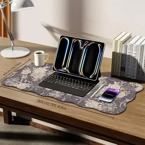 Galdas Gaming Mouse Pad XXL XL Katta Uzun Uzaytirilgan Katta Sichqoncha uchun gilamcha Notsiz rezina Klaviatura Sichqoncha uchun gilamcha tiktirilgan qirralari bilan Noutbuk Uy Ofisi uchun (35.48x15.75x0.08 Dyum) - 6