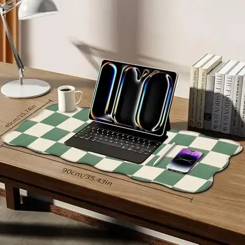 Galdas Gaming Mouse Pad XXL XL Large Long Extended Big Mousepad Laptop Home Office uchun tikilgan qirralari bo'lgan sirpanmaydigan kauchuk klaviatura sichqonchasi (35.43x15.75x0.08 dyuym) - 6