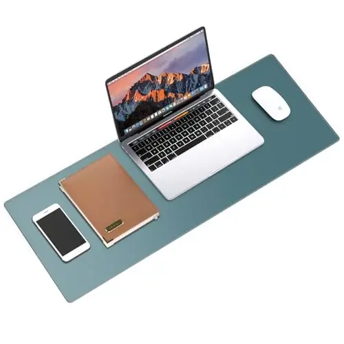 Galdas Gaming Mouse Pad XXL XL Large Long Extended Big Mousepad Non-Slip Rubber Keyboard Mouse Pad with Stitched Edges for Laptop Home Office (31.5x11.8x0.08 Inch) -Blue Grey - 3