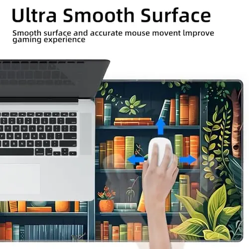 Galdas Gaming Mouse Pad XXL XL Large Long Extended Big Mousepad Non-Slip Rubber Keyboard Mouse Pad with Stitched Edges for Laptop Home Office (31.5x11.8x0.08 Inch) -Books - 5