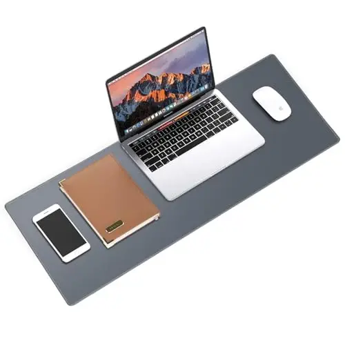 Galdas Gaming Mouse Pad XXL XL Large Long Extended Big Mousepad Non-Slip Rubber Keyboard Mouse Pad with Stitched Edges for Laptop Home Office (31.5x11.8x0.08 Inch) -Grey - 3