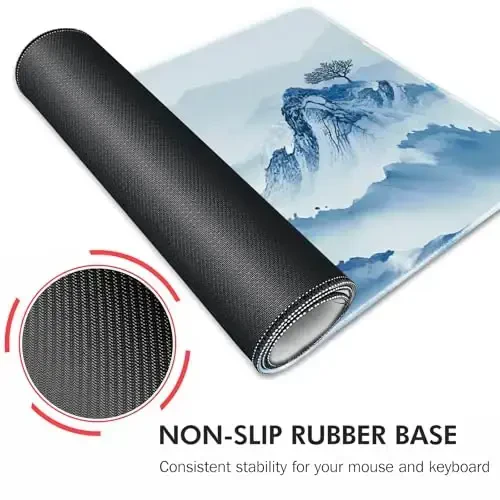 Galdas Gaming Mouse Pad XXL XL Large Long Extended Big Mousepad Non-Slip Rubber Keyboard Mouse Pad with Stitched Edges for Laptop Home Office (31.5x11.8x0.08 Inch)-Landscape - 5