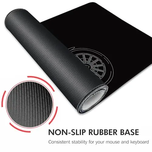 Galdas Gaming Mouse Pad XXL XL Large Long Extended Big Mousepad Non-Slip Rubber Keyboard Mouse Pad with Stitched Edges for Laptop Home Office (31.5x11.8x0.08 Inch) … (Motor) - 5