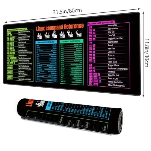 Galdas Gaming Mouse Pad XXL XL Large Long Extended Big Mousepad Non-Slip Rubber Keyboard Mouse Pad with Stitched Edges for Laptop Home Office (31.5x11.8x0.08 Inch) -Notes - 2