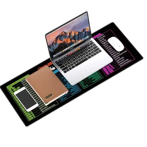 Galdas Gaming Mouse Pad XXL XL Large Long Extended Big Mousepad Non-Slip Rubber Keyboard Mouse Pad with Stitched Edges for Laptop Home Office (31.5x11.8x0.08 Inch) -Notes - 3