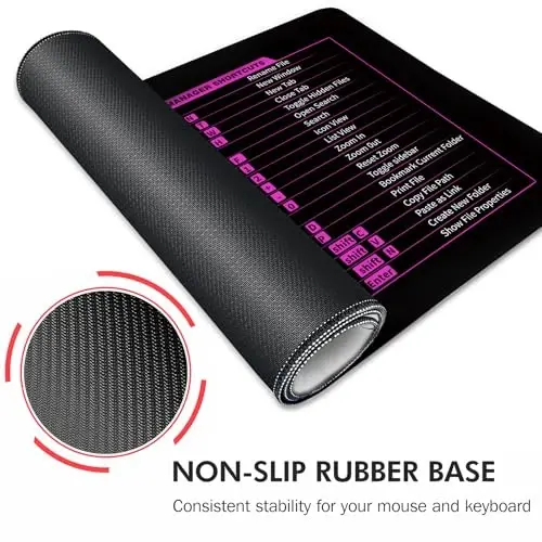 Galdas Gaming Mouse Pad XXL XL Large Long Extended Big Mousepad Non-Slip Rubber Keyboard Mouse Pad with Stitched Edges for Laptop Home Office (31.5x11.8x0.08 Inch) -Notes - 5