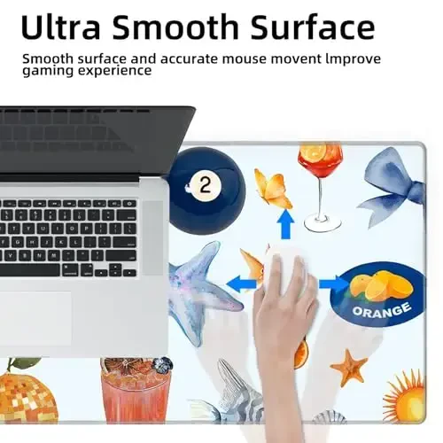 Galdas Gaming Mouse Pad XXL XL Large Long Extended Big Mousepad Non-Slip Rubber Keyboard Mouse Pad with Stitched Edges for Laptop Home Office (31.5x11.8x0.08 Inch) -Shell 2025 - 6
