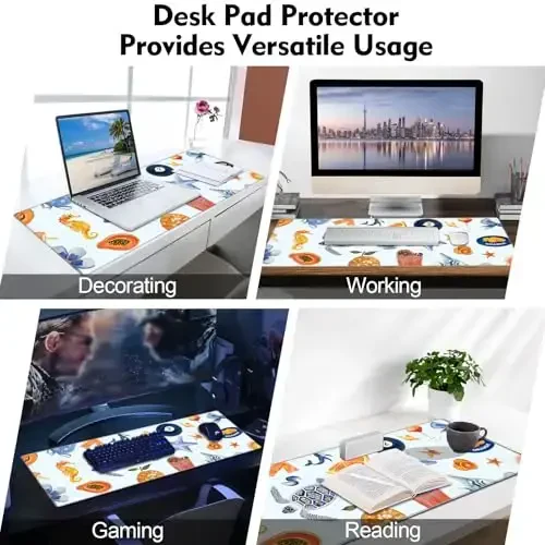 Galdas Gaming Mouse Pad XXL XL Large Long Extended Big Mousepad Non-Slip Rubber Keyboard Mouse Pad with Stitched Edges for Laptop Home Office (31.5x11.8x0.08 Inch) -Shell 2025 - 7