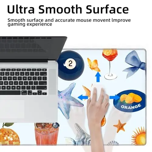 Galdas Gaming Mouse Pad XXL XL Large Long Extended Big Mousepad Non-Slip Rubber Keyboard Mouse Pad with Stitched Edges for Laptop Home Office (31.5x11.8x0.08 Inch) -Shell 2025 - 6