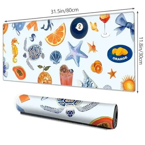 Galdas Gaming Mouse Pad XXL XL Large Long Extended Big Mousepad Non-Slip Rubber Keyboard Mouse Pad with Stitched Edges for Laptop Home Office (31.5x11.8x0.08 Inch) -Shell 2025 - GALDAS (1)