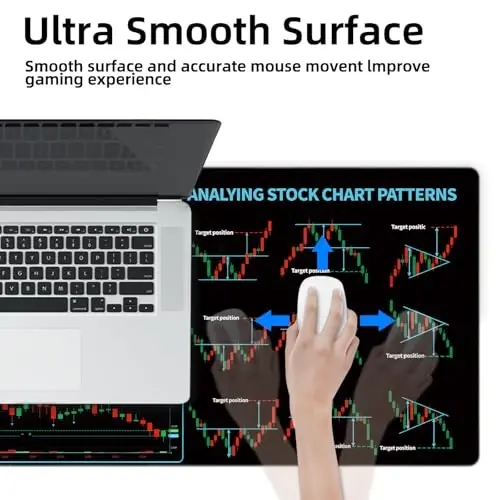 Galdas Gaming Mouse Pad XXL XL Large Long Extended Big Mousepad Non-Slip Rubber Keyboard Mouse Pad with Stitched Edges for Laptop Home Office (31.5x11.8x0.08 Inch) … (Trend) - 6
