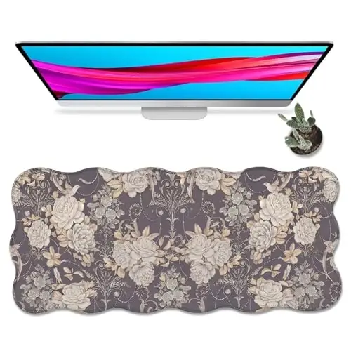 Galdas Gaming Mouse Pad XXL XL Large Long Extended Big Mousepad Non-Slip Rubber Keyboard Mouse Pad with Stitched Edges for Laptop Home Office (35.48x15.75x0.08 Inch) 