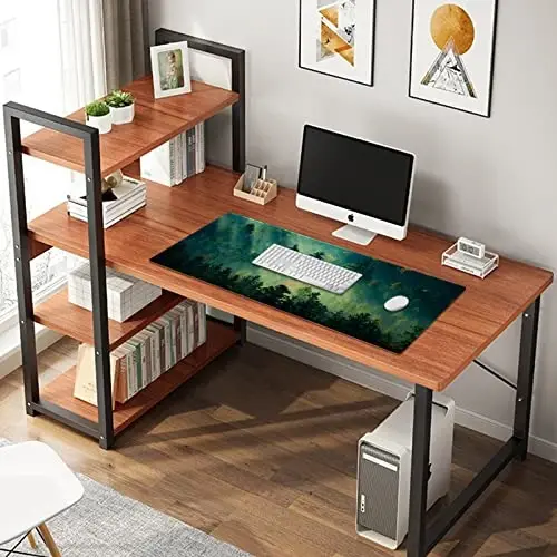 Galdas Mouse Pad, Office Desk Mat Large Gaming Keyboard Pad Durable Stitched Edges Washable Smooth Surface Control & Accuracy Extended Computer Mouse Mat (31.5X11.8In)-Green Forest… - GALDAS (1)