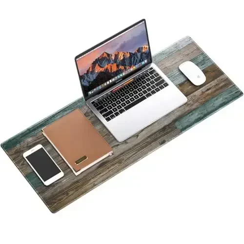 Galdas Gaming Mouse Pad Vintage Wood Grain Pattern XXL XL Large Mouse Pad Mat Long Extended Mousepad Desk Pad Non-Slip Rubber Mice Pads Stitched Edges Thin Pad (31.5x11.8x0.12Inch) - 7