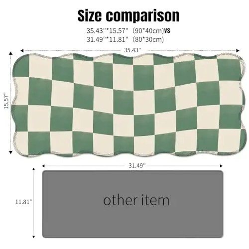 Galdas Gaming Mouse Pad XXL XL Large Long Extended Big Mousepad Non-Slip Rubber Keyboard Mouse Pad with Stitched Edges for Laptop Home Office (35.43x15.75x0.08 Inch) - 4