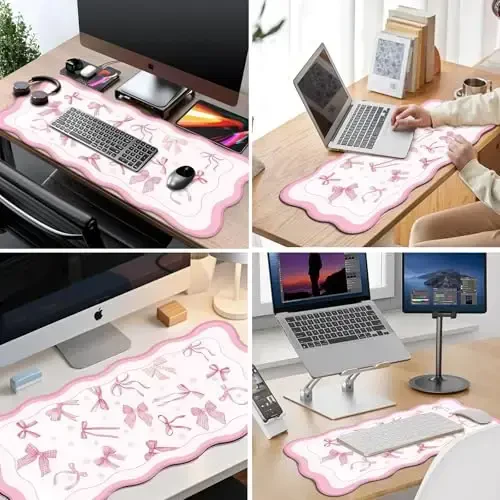 Galdas Gaming Mouse Pad XXL XL Large Long Extended Big Mousepad Non-Slip Rubber Keyboard Mouse Pad with Stitched Edges for Laptop Home Office (35.48x15.75x0.08 Inch) - 7