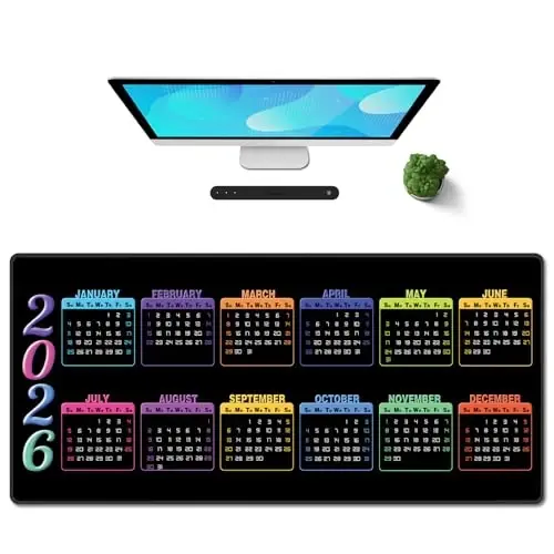 Galdas Gaming Mouse Pad XXL XL Large Long Extended Big Mousepad Non-Slip Rubber Keyboard Mouse Pad with Stitched Edges for Laptop Home Office (2026, 35.4 * 15.7) 