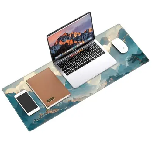 Galdas Oyuncu Mouse Pad XXL XL Büyük Uzun Geniş Kaymaz Kauçuk Klavye Mouse Pad'i, Dizüstü Bilgisayar Ev Ofis için Dikişli Kenarlı (80x30x0.2 cm) - Bulutlar - 3