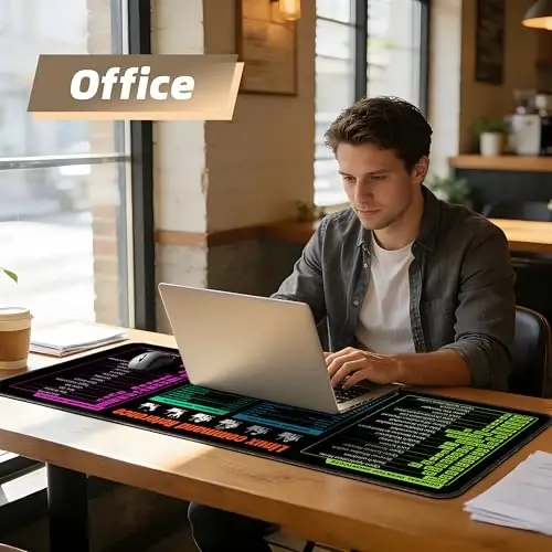 Galdas Gaming Mouse Pad XXL XL Large Long Extended Big Mousepad Non-Slip Rubber Keyboard Mouse Pad with Stitched Edges for Laptop Home Office (31.5x11.8x0.08 Inch) -Notes - 5