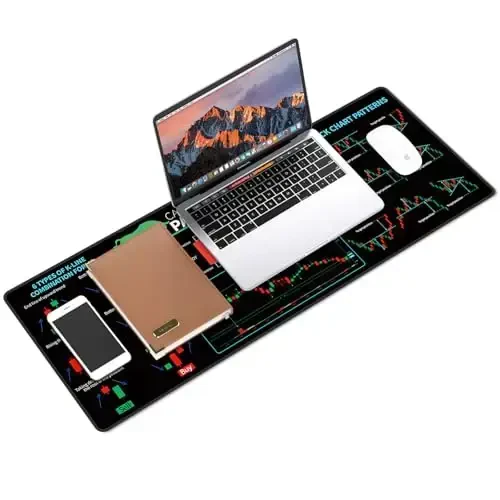 Galdas Gaming Mouse Pad XXL XL Large Long Extended Big Mousepad Non-Slip Rubber Keyboard Mouse Pad with Stitched Edges for Laptop Home Office (31.5x11.8x0.08 Inch) … (Trend) - 3