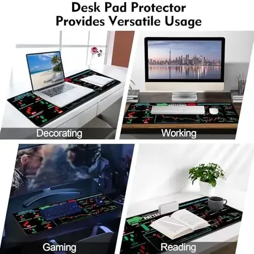 Galdas Gaming Mouse Pad XXL XL Large Long Extended Big Mousepad Non-Slip Rubber Keyboard Mouse Pad with Stitched Edges for Laptop Home Office (31.5x11.8x0.08 Inch) … (Trend) - 7
