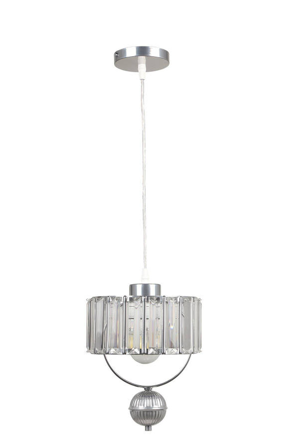 Galon Single Lux Crystal Chandelier Chrome - 3