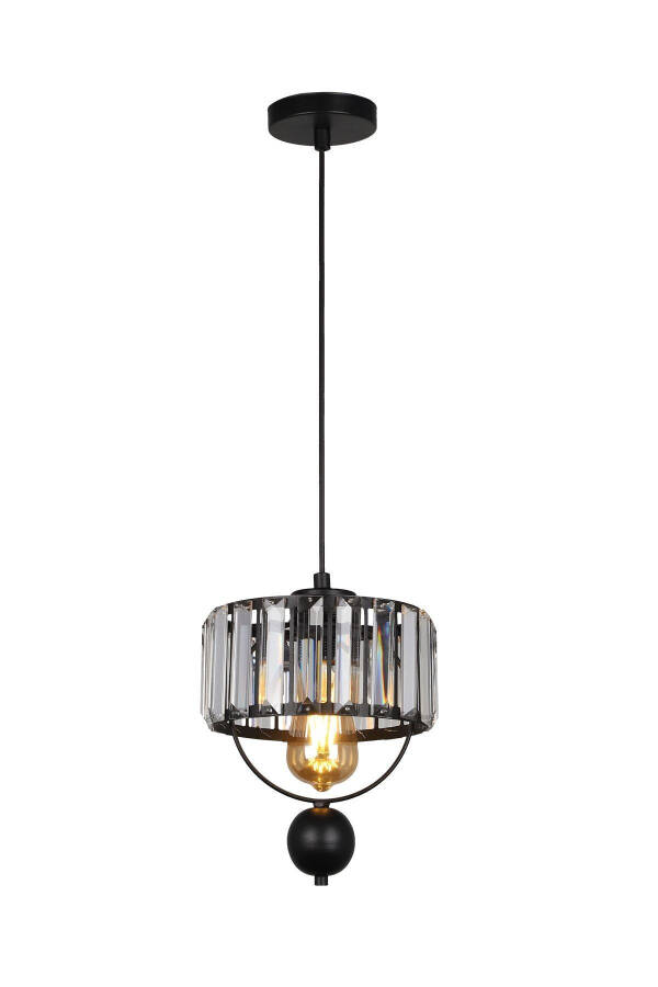 Galonli Lux Kristal Qora Rangli Yolg'iz Osiladigan Chandelier - 3
