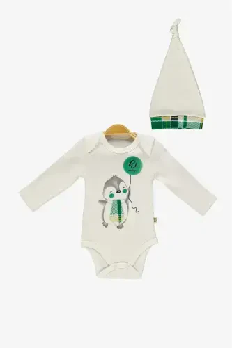 Galstukli Pingvin Bodisi, Shimim, Shlyapa Paxta To'plam MNK0587 YASHIL - 3