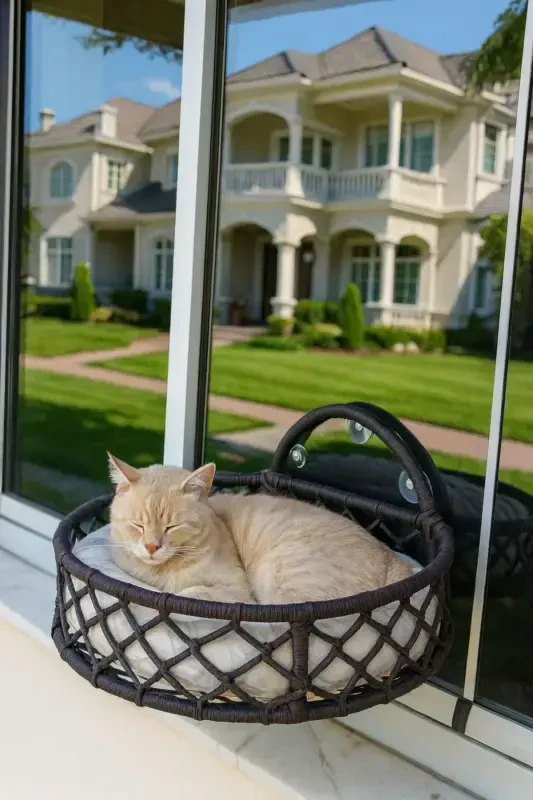 Гамак-кровать из стекла для кошек и собак ручной работы - 2