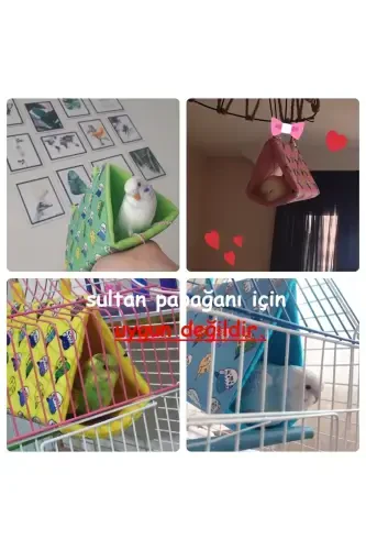 Гамак-палатка для сна для попугаев голубого цвета Mhbthmk00 - KUŞARKADAŞIM (1)