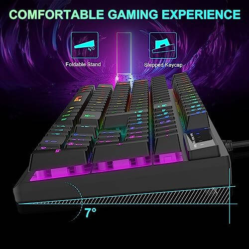 Gaming Keyboard and Mouse Combo, RaceGT USB Backlit 104 Keys Wired Keyboard Gaming, 7 Buttons 6400 DPI Gaming Mouse, Gaming Accessories Compatible with PC Laptop Computer - 4