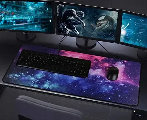 Gaming Mouse Pad, 31.5x15.7x0.12 inch Waterproof Computer Keyboard Mouse Mat Non-Slip Mousepad Rubber Base and Stitched Edges for Game Players, Office, Study, Esports Pros, Home, Desktop - 7