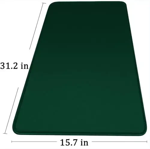 Gaming Mouse Pad with Stitched Edges, Durable Non-Slip Natural Rubber Base, Waterproof Computer Keyboard Pad Mat for Esports Pros/Gamer/Desktop/Office/Home - Green - 6