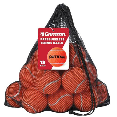 GAMMA Pressureless Tennis Ball Bags, 10, 12, 18, and 20 Pack Sizes, Tennis Lessons & Practice, Longer Durability & More Bounce, Colored Tennis Balls, Pet Toys, Dog Ball, Tennis Training, Coaching - 1