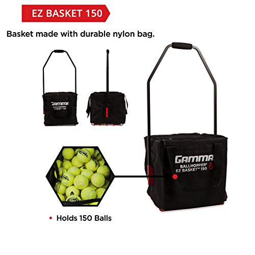 Gamma Sports Premium Tenis Eğitim ve Seyahat Sepeti - Benzersiz Spor Ekipmanları, Kolay Seyahat Top Taşıyıcıları, Taşınabilir Tasarımlar, İdeal Antrenman Sahası Aksesuarları - 3