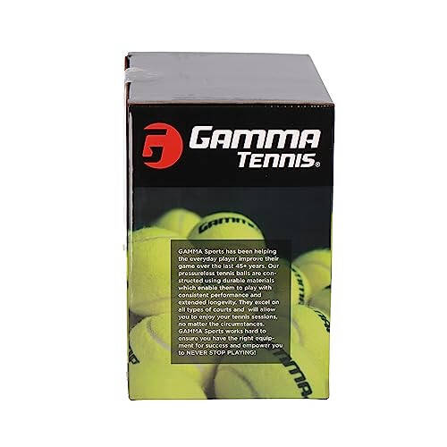 GAMMA Sports Pressureless Tennis Balls Box, Bulk Tennis Balls, Premium Tennis Accessories, 18, 36, 48, 75 Pack Sizes, Tennis Practice, Tennis Training, Pet Toys, Dog Ball, Coach, Indoor & Outdoor Play - 2