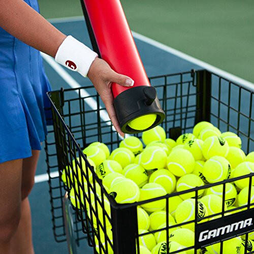 GAMMA Sports Tenis Topu Taşıyıcı Tüp, Omuz Askılı, 18 Top Sığdırır, Kırmızı - 7