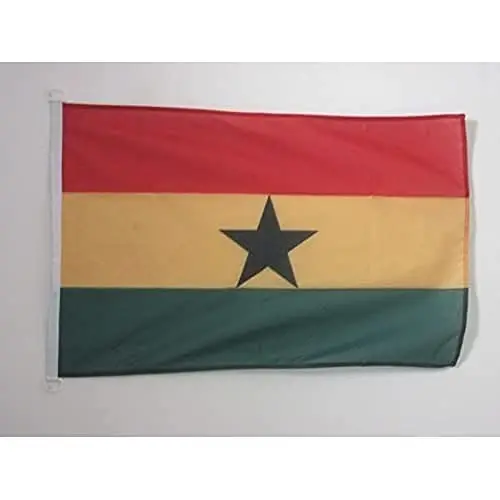 Gana dengiz bayrog'i 18'' x 12'' - Gana bayroqlari 30 x 45 sm. - Qayiq uchun banner 12x18 dyuym - AZ FLAG 